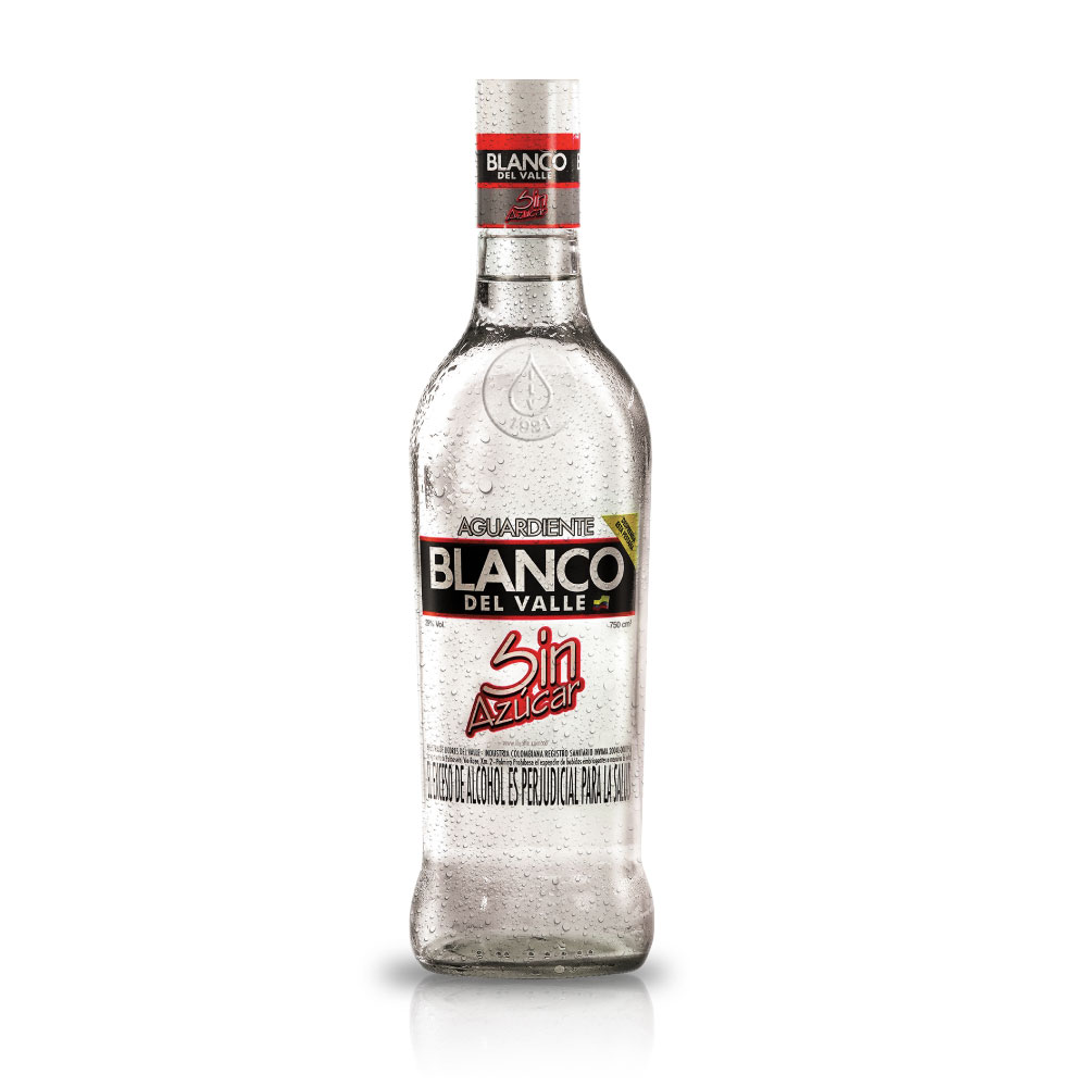 botella aguardiente blanco sin azucar