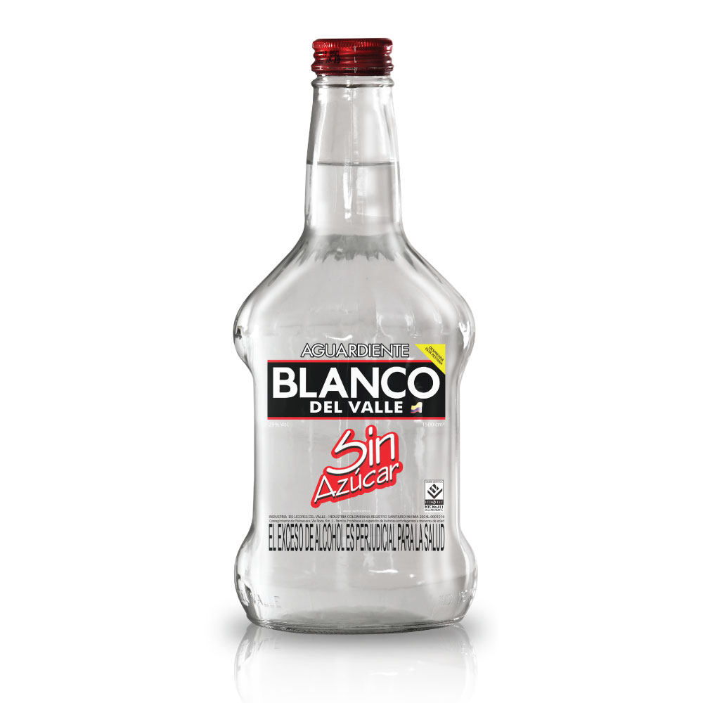 Garrafa Aguardiente Blanco Del Valle Sin Azúcar 1500ml